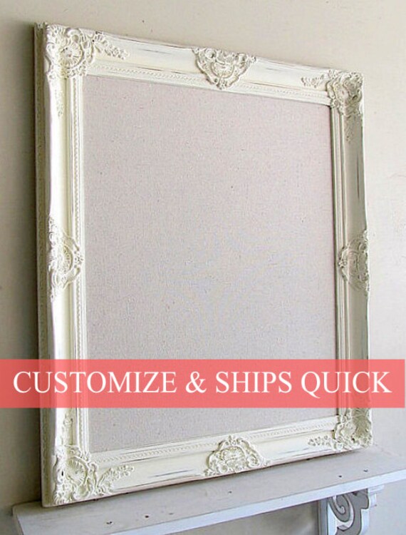 FABRIC MEMO BOARD Wall Organizer Board Linen Fabric Etsy