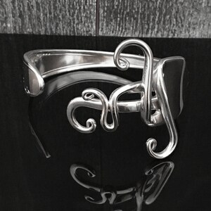 Silver Fork Jewelry, Recycled Bracelet, Vintage Wedding, Bridesmaid Gifts, in Abstract Design Number Two