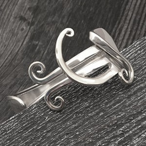 Vintage Inspired Weddings, Statement Piece, Fork Bracelet, Abstract Design 6, Something Old, Silver Wedding Jewelry, Unique Bridesmaid Gifts