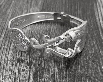 Premium Fork Bracelet Design 'Labyrinth', Geometric Elaborate Recycled Flatware Jewelry, Unusual Gifts for someone with everything