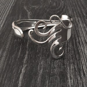 Antique Silverware Jewelry Fork Bracelet in Fancy Design, Flatware Bracelet, Upcycled Silverware Jewelry Cuff