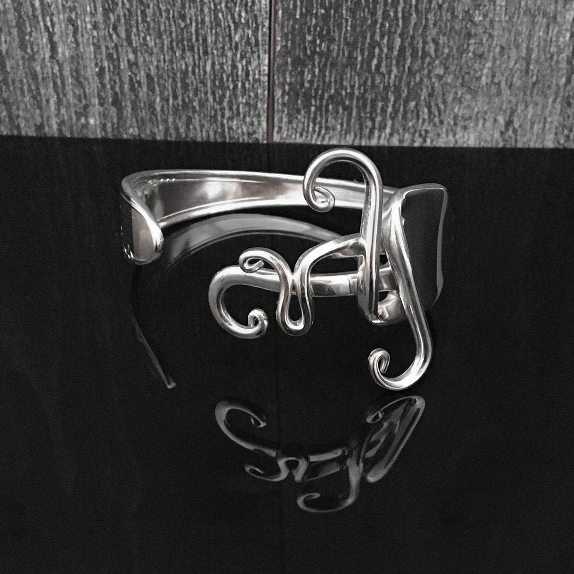 Silver Fork Jewelry Recycled Bracelet Vintage Wedding Etsy