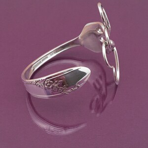 Silverware Jewelry, Fork Bracelet in Original Intertwining Hearts Design image 3