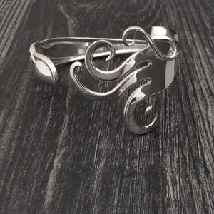 Spoon Bracelet, Fork Bracelet, Silverware Jewelry, Recycled Silverware, Fork Jewelry in Fancy Design