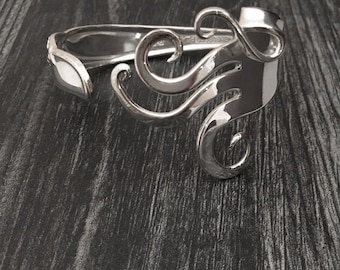 Spoon Bracelet, Fork Bracelet, Silverware Jewelry, Recycled Silverware, Fork Jewelry in Fancy Design
