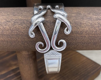 Premium Fork Bracelet Design 'Devoted', Bold Statement Silverware Jewelry