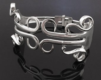 Double Fork Bracelet in Fancy Design Number 9 Liberation Pledge Jewelry Etsy