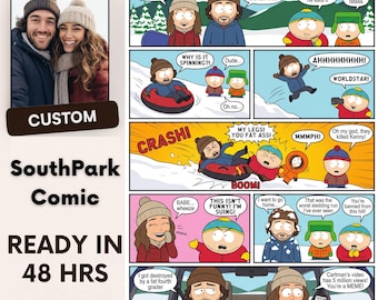 カスタムサウスパーク風コミックストリップ | パーソナライズされた漫画アートワーク