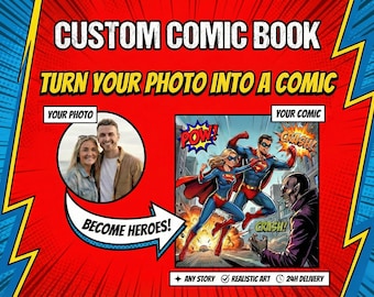 パーソナライズされたコミックブックギフト - カスタムストーリーとイラスト