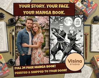 カスタムマンガブック | パーソナライズされたアニメギフト、24ページのストーリー