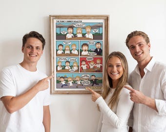 写真から作るサウスパーク風コミックストリップ、カップルのペットアート