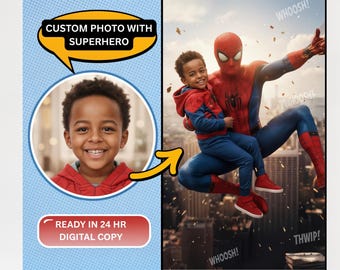 カスタムスーパーヒーローポートレート、コミックブックスタイル、またはリアルスタイル（デジタルダウンロード）