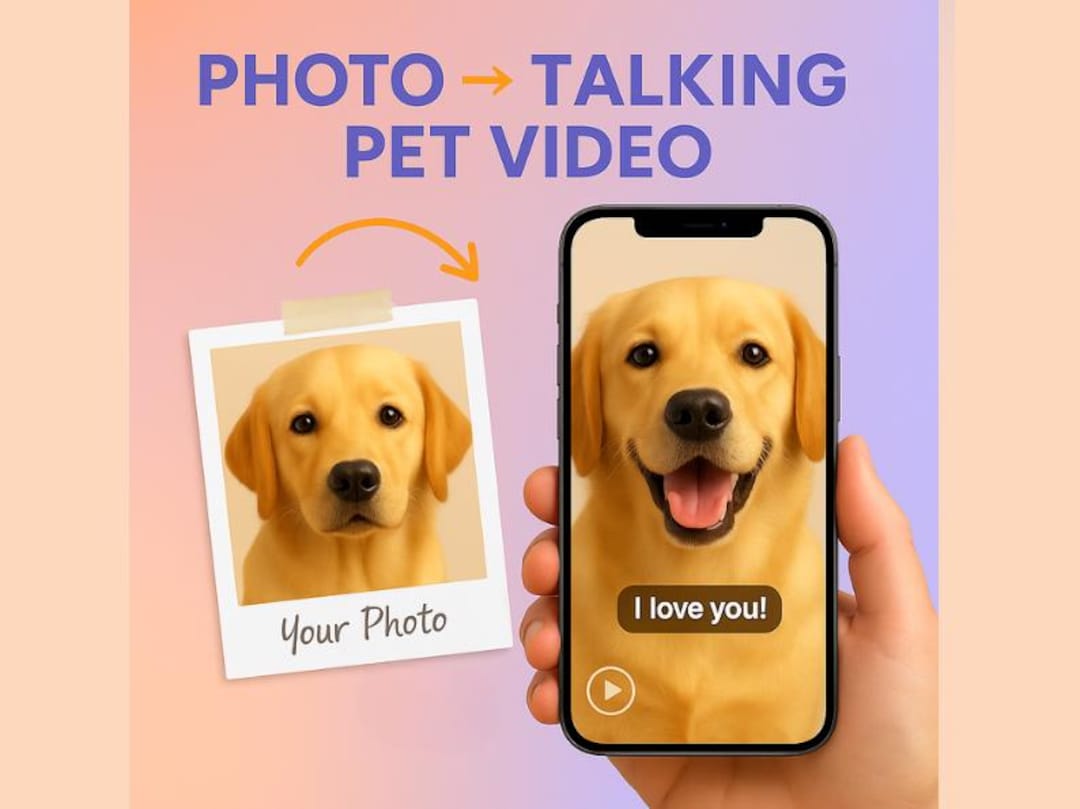 Pet Video Introduction Personalized Talking Pet Video | Custom Dog & Cat Animation (digital ...
