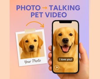 パーソナライズされたおしゃべりペット動画 | カスタム犬＆猫アニメーション（デジタル）