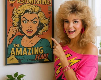 カスタムレトロコミックブックカバー、パーソナライズされたフォトアート（デジタルダウンロード）