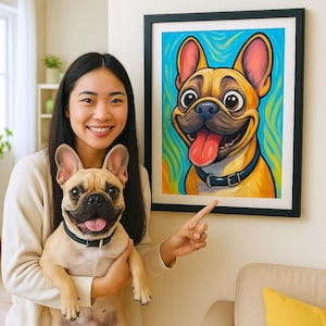 Retrato engraçado de caricatura de animal de estimação, desenho animado digital personalizado, retrato de animal de estimação personalizado, download de foto para arte humorística, presente para donos de animais de estimação