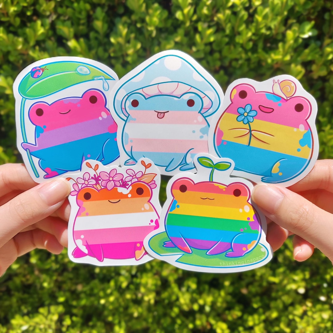 Pride Frog Vinyl Sticker: LGBTQ+ Flags, Charity Decal - Etsy