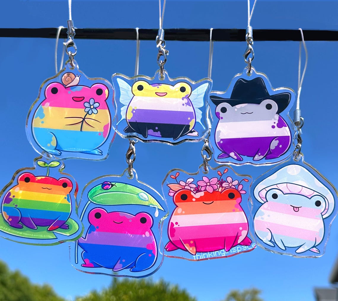Pride Frog Keychains | LGBTQ Flag Frogs | Gay Pride Charm - Etsy