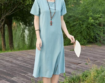cotton dress for women home wear Floral Cotton Midi Sundress Boho Cottagecore Dress