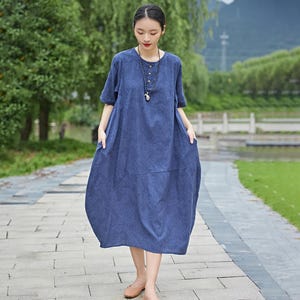 Summer Jacquard Dress Casual Loose Tunic Short Sleeve Shirt Robe Midi Dress Custom Dress Large Size Jacquard Dress Plus Size Dress