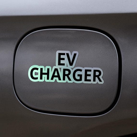 Holographic Fuel Type Sticker: Petrol, Diesel, EV Charger