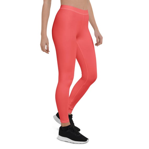 Coral Red - Charge Your Workout – Women's Leggings for Active Days | 20% OFF 2+ | FREE Delivery | Gift for Her