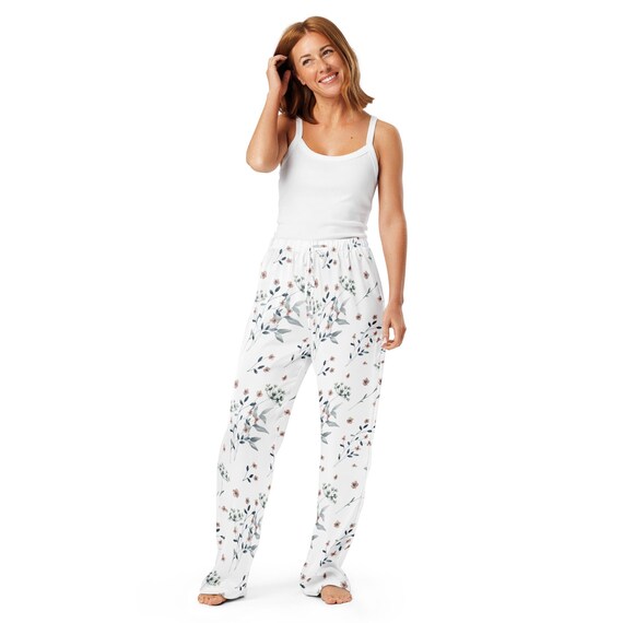 White Botanical Pajama