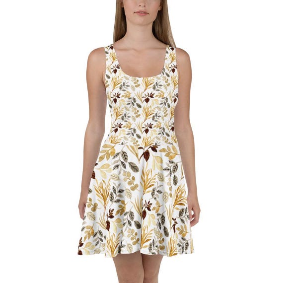 Autumn Yellow Leaves Dress