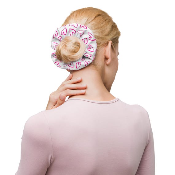 Microfiber Scrunchie for Women  | Eco Hair Tie with Removable Bow | Soft, Breathable & Recycled | 90s Retro Look | Free Shipping