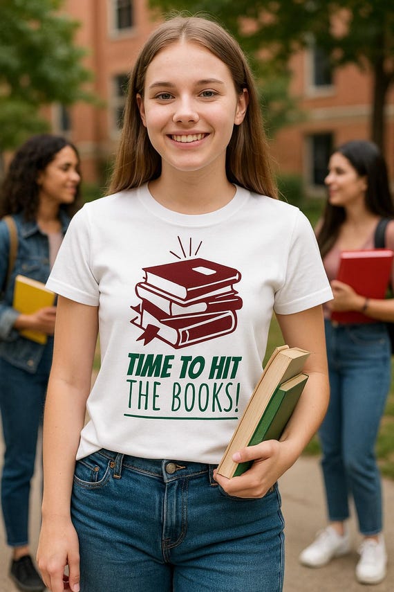 Women's Softstyle T-Shirt | Time to Hit the Books | 20% Off on 2+ | Free Shipping | Trendy & Comfortable