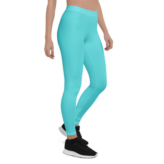 Turquoise Blue Dynamic Women's Leggings – Gym, Running, Yoga Fit | 20% OFF 2+ Items | FREE Delivery | Gift for Her