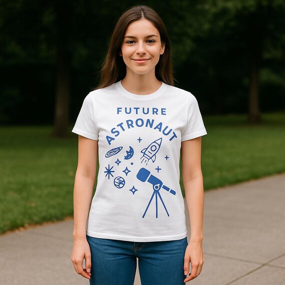 Astronaut Graphic Women's T-Shirt – Explore the Universe in Style | Cosmic Design | 20% Off on 2+ | Free Shipping