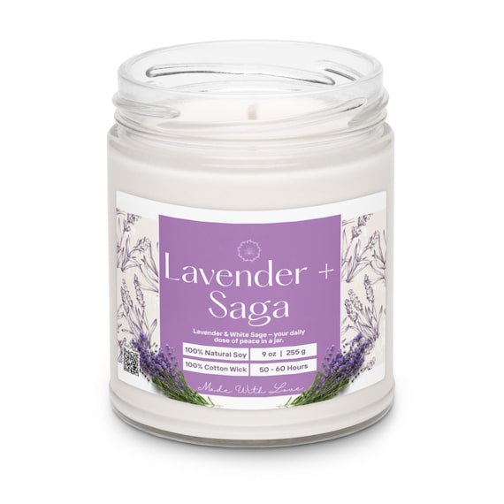 Scented Candle | 100% Soy Wax, Aromatherapy Jar with Cotton Wick, 60-Hour Burn | Free Delivery