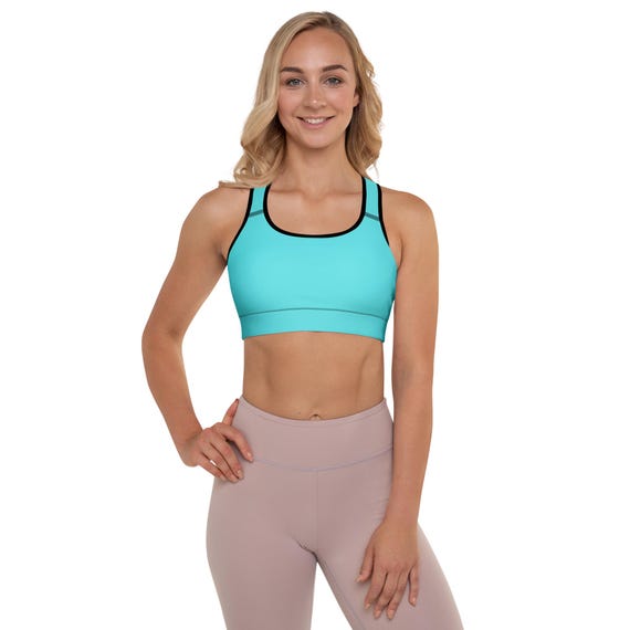 Turquoise Blue Padded Sports Womens Bra Stay Comfortable & Supported in Style with Our Padded Bra | 25% OFF on 3+ items | FREE Delivery