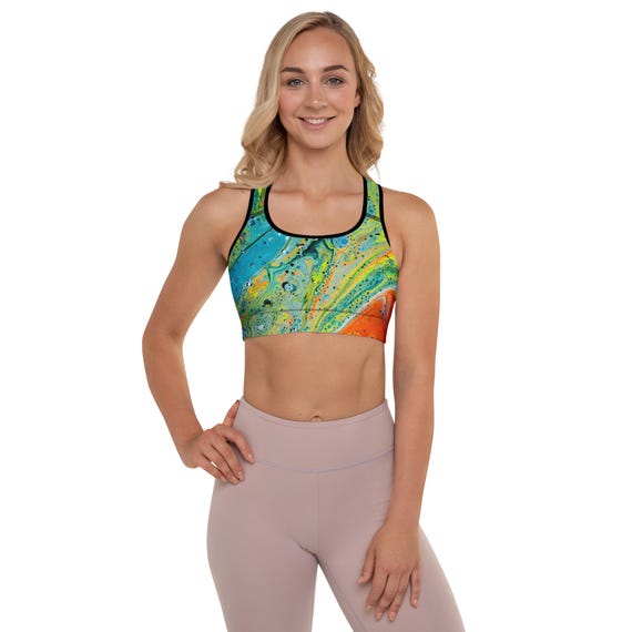 Fluid Green Padded Sports Bra Ready for yoga, cardio, racerback bra, best bras, maternity bras, Comfy Sports Bras | 25% OFF 3+ | Free Ship