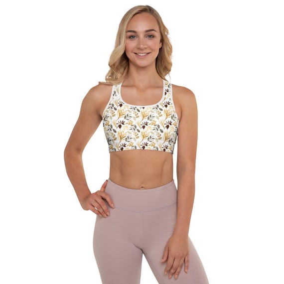 Autumn Yellow Leaves | Padded Bra Breathe easy in our womens bra, sports bra, plus size bras, best wireless bra | 25% OFF 3+ | FREE delivery