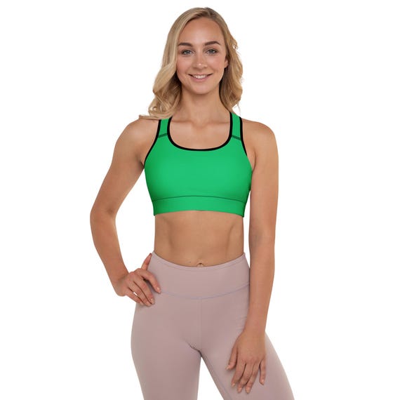 Green Padded Sports Bra Get Perfect Shape and Boost Your Confidence with Our Padded Sports womens Bra | 25% OFF on 3+ items | FREE Delivery