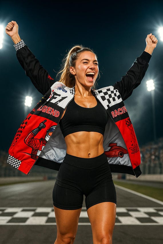 Formula 1 Racing Bomber Jacket | Unisex Sports Jacket for F1 Fans | Motorsports Streetwear | Grand Prix Inspired Outerwear | FREE Delivery