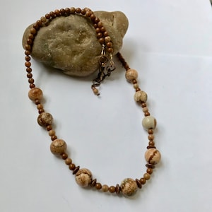 Men&#39;s Jasper Gemstone Necklace Agate Bead Necklace Handmade Jewellery Gender Free Gift