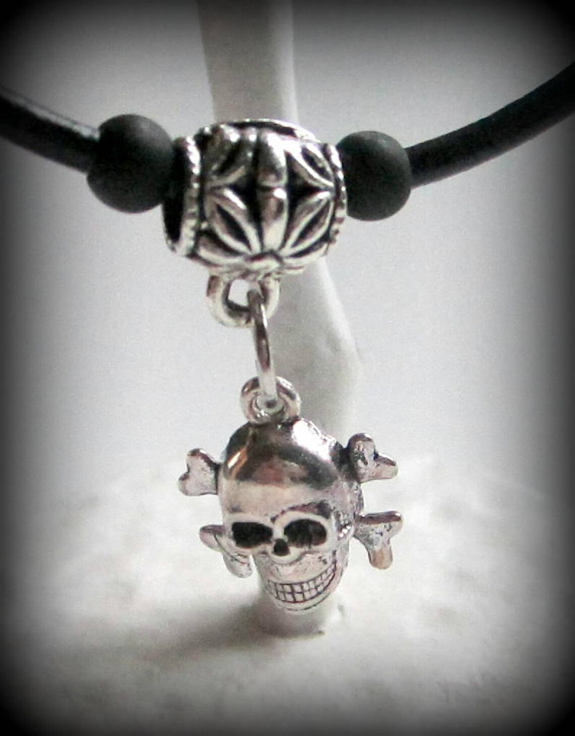 Mens Jewelry Skull Necklace Leather Necklace for Men Etsy