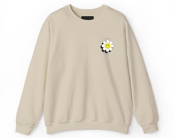 Sweat ras du cou à fleurs Good Vibes