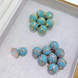 5pcs 18K Gold Filled Round Magnetic Clasps, 13 colors,Separable Magnet Connector,Pendant Connector Necklace Bracelet for Jewelry Making