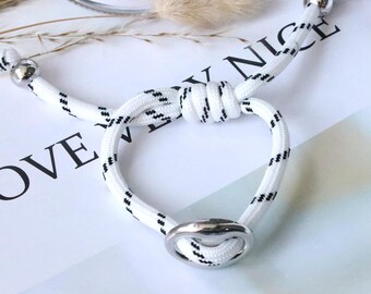 1pcs Silver Color Pig Nose Bracelet,adjustable Woven Knotty