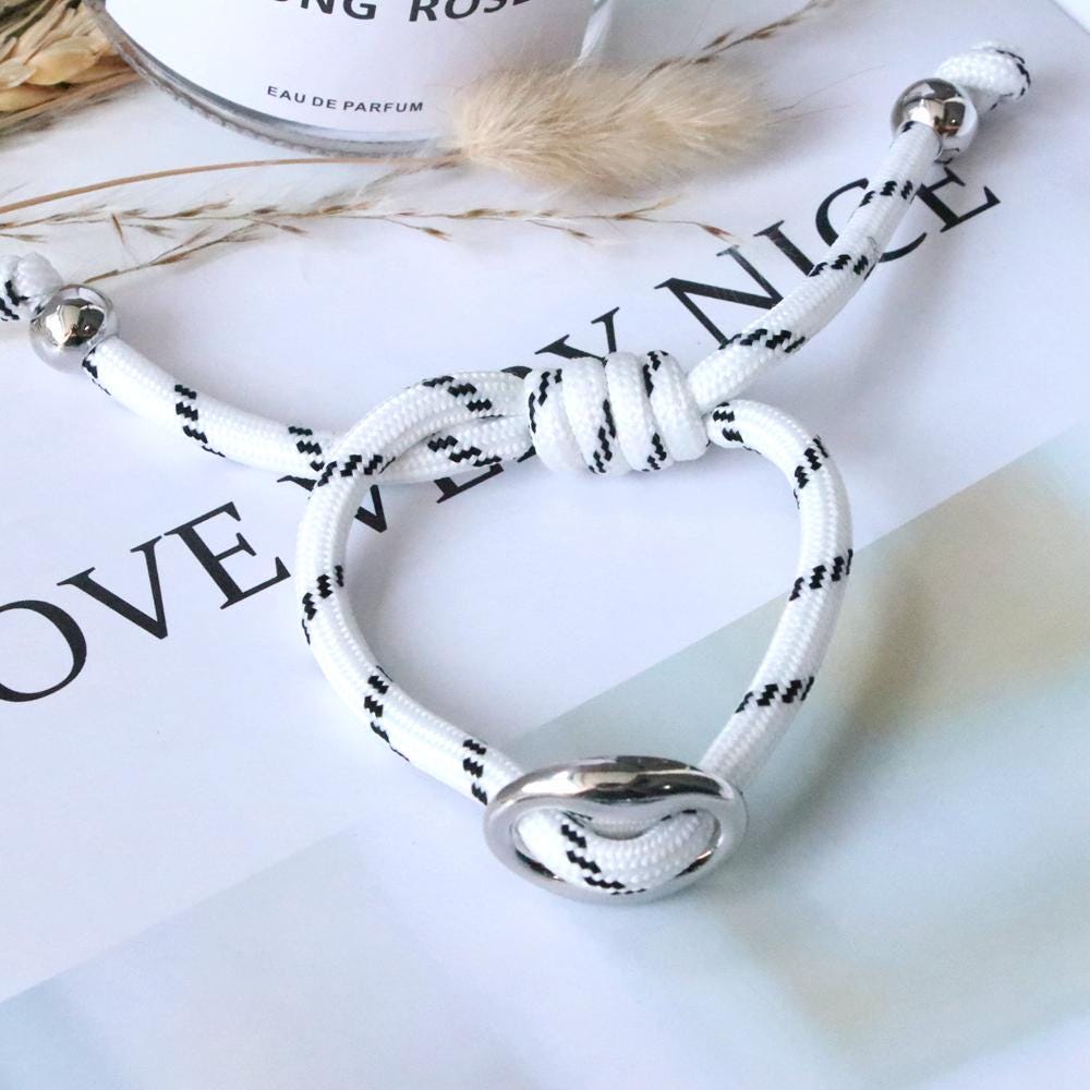 1pcs Silver Color Pig Nose Bracelet,adjustable Woven Knotty