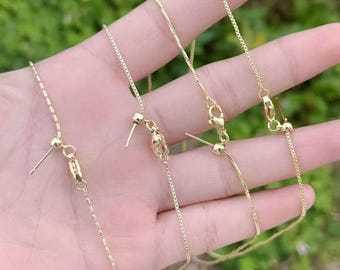 10pcs 18K Gold Filled Chain Necklace,Snake Necklace,Adjustable Chain Necklace,Multiple Style Chain Necklace,Gift for Her,Mothers Day Gifts