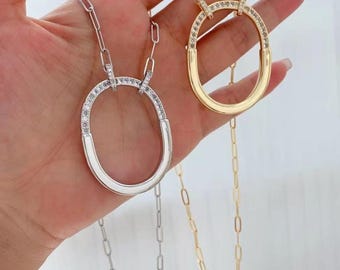 3pcs Geometry Hollow Pendant,Oval Pendant,Zircon Oval Hollow Pendants,18K Gold Plating,DIY Jewelry Findings