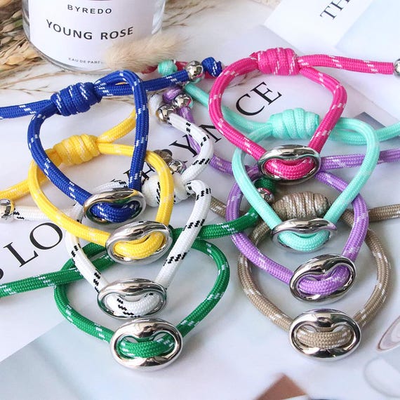 1pcs Silver Color Pig Nose Bracelet,adjustable Woven Knotty