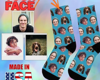 Calcetines personalizados con texto, calcetines con foto, calcetines con imagen divertida para él y ella, calcetines de regalo personalizados, regalo de cumpleaños y vacaciones.