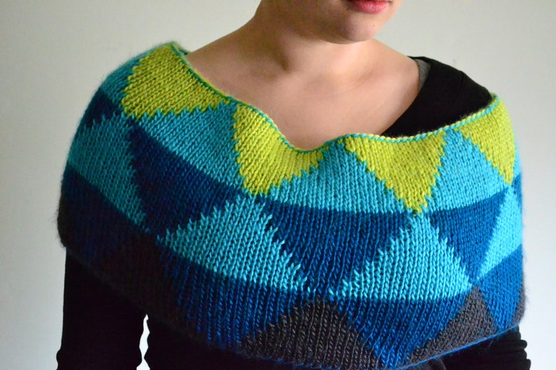 Honors Geometry Cowl Knitting Pattern by Katie Canavan image 1