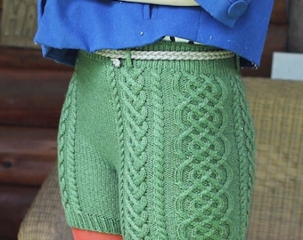 Bombshell Shorts Knitting Pattern by Katie Canavan